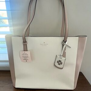 NWT White & Beige Kate Spade Handbag